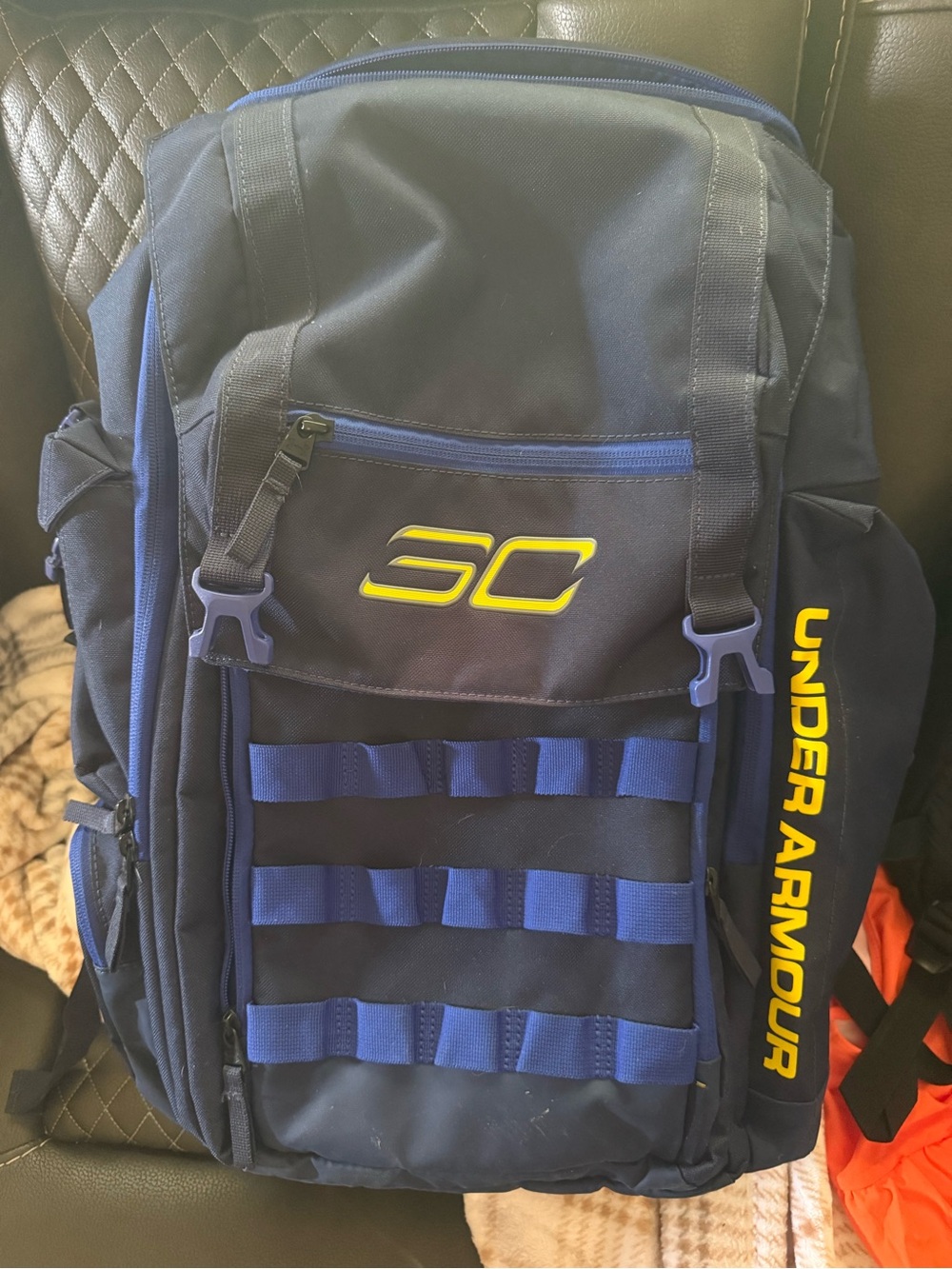 Under Armour Stephen Curry SC Navy Blue Basketball Backpack Bookbag Athletic Bag